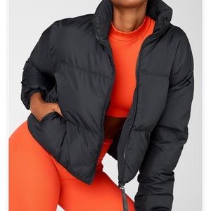 FABLETICS Black Crop Puffer Jacket